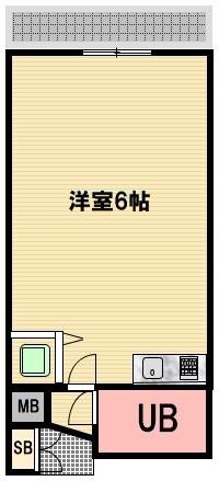 クリオ福生ファースト(ワンルーム/1階)の間取り写真