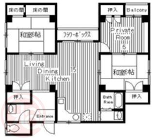 タウンハウスTB(3LDK/8階)の間取り写真