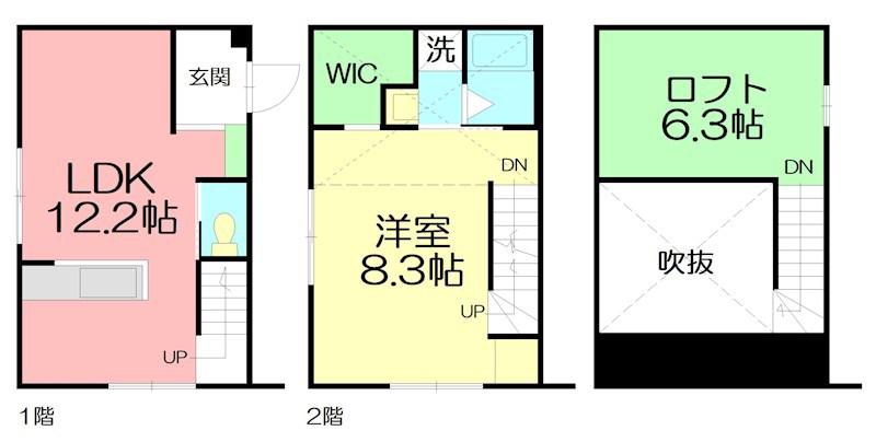 BELLAQUA(1LDK/1階)の間取り写真