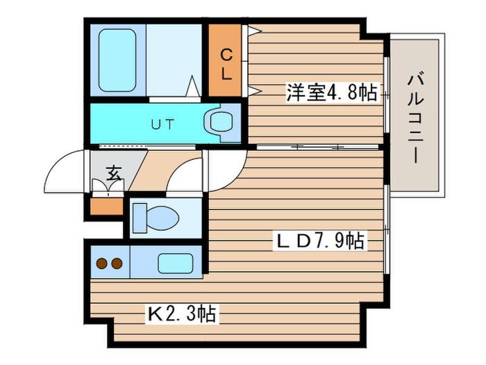 SーFORT札幌北5条(1LDK/8階)の間取り写真