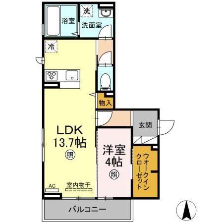 グラン・リオン(1LDK/3階)の間取り写真