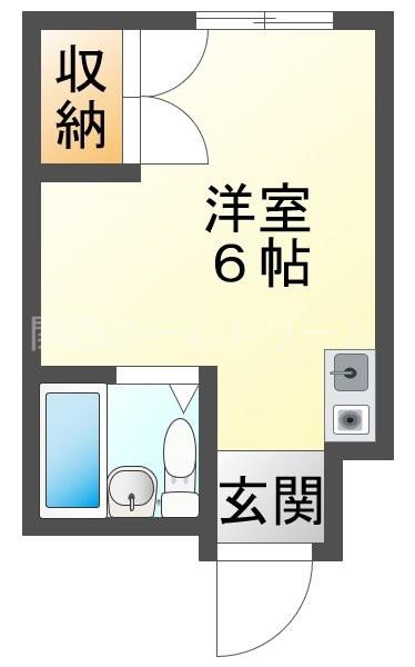 グランホーム大日駅前(ワンルーム/1階)の間取り写真