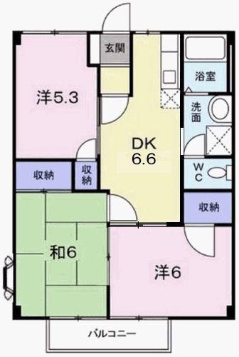 スカイコーポ(3DK/2階)の間取り写真