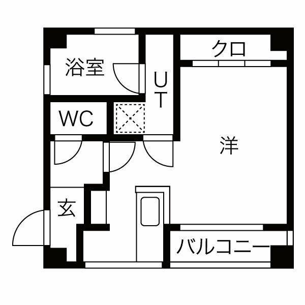 Y-STAGEI(ワンルーム/2階)の間取り写真