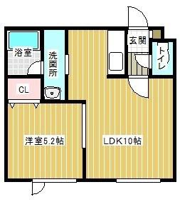 NFP苫小牧(1LDK/1階)の間取り写真