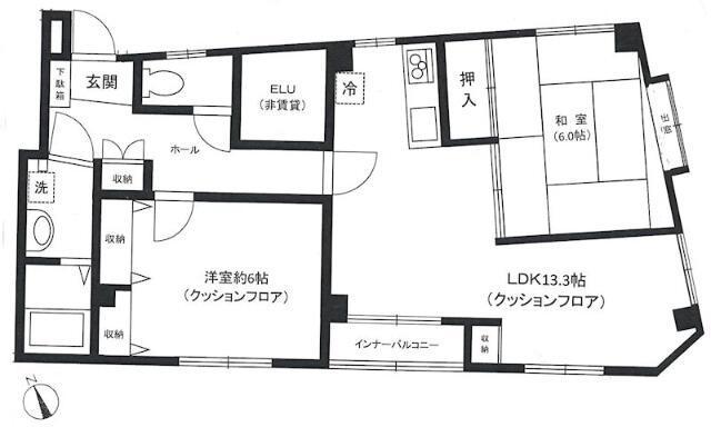 ベルフォーレ・K3(2LDK/2階)の間取り写真