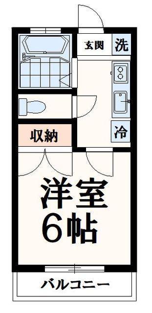 ハイツ相馬(1K/1階)の間取り写真