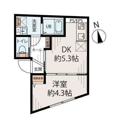 コンフォートわせだ(1DK/1階)の間取り写真