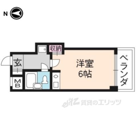 マイ・フラット(ワンルーム/4階)の間取り写真