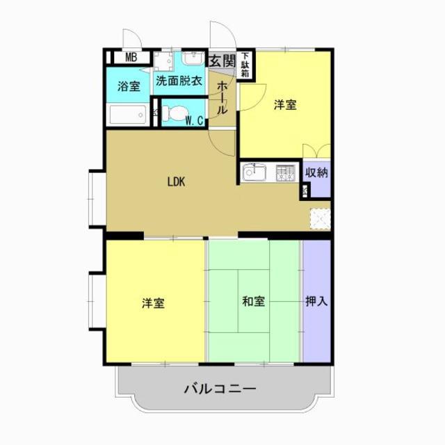 ユーミー和久市(3LDK/2階)の間取り写真