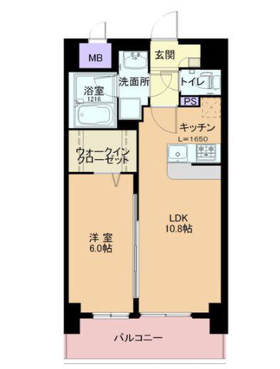 ル セルクル(1LDK/3階)の間取り写真