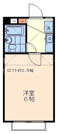 オウルハウス(1K/2階)の間取り写真
