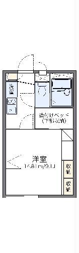 レオパレスORCHARD.N(1K/1階)の間取り写真