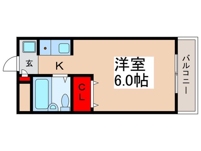 堀江新井ビル(1K/5階)の間取り写真