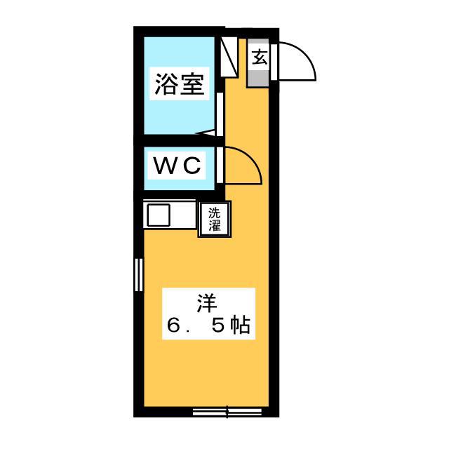 サンクレール中山(ワンルーム/1階)の間取り写真