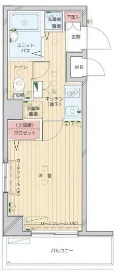 プロフ九段(1K/3階)の間取り写真