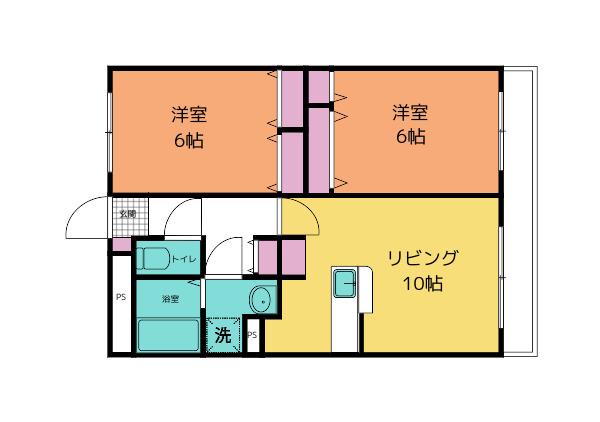 FORMII(2LDK/1階)の間取り写真