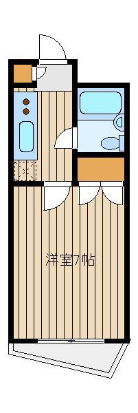 カオパレスナンバーセブン(1K/2階)の間取り写真