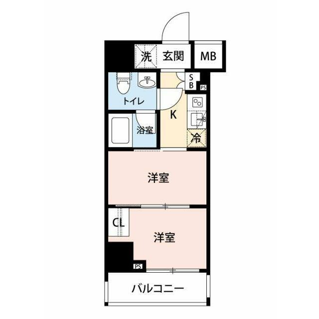 スパシエ蒲田グランドタワー(2K/3階)の間取り写真
