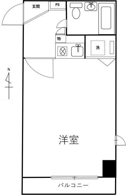プラティーク両国(ワンルーム/1階)の間取り写真