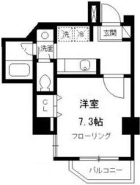 MERE DE REVE(1K/4階)の間取り写真