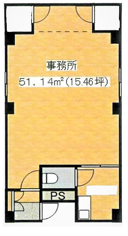 神田屋ビル(1K/2階)の間取り写真