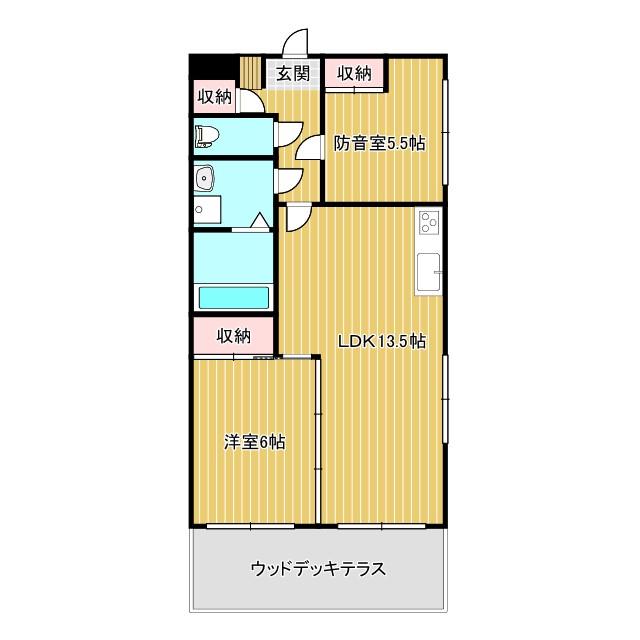 アダージョ住吉(2LDK/3階)の間取り写真