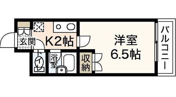 エクセレント楠木(1K/4階)の間取り写真