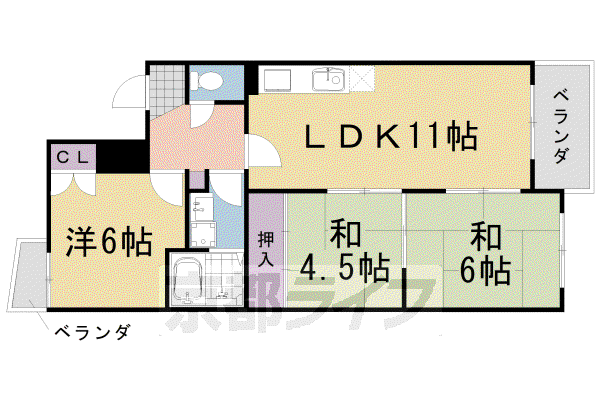 ローファス小島(3LDK/2階)の間取り写真