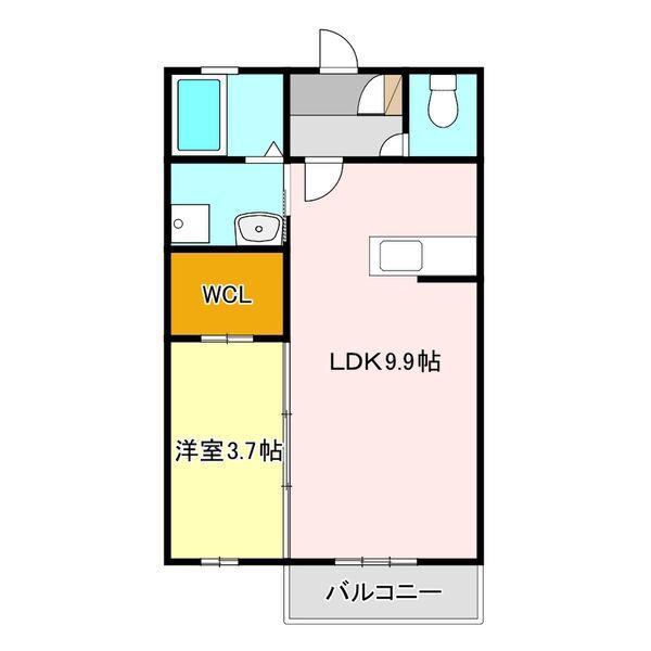 RE.グランE(1LDK/2階)の間取り写真