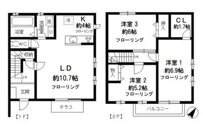 エバーコートIII(3LDK/1階)の間取り写真