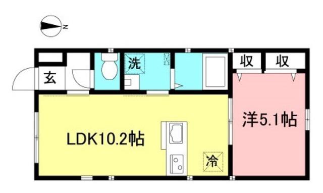 CLOVER(1LDK/1階)の間取り写真