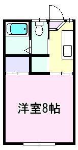 カントリーハウス(1K/2階)の間取り写真