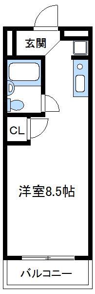 コンフィーコーポ(ワンルーム/1階)の間取り写真
