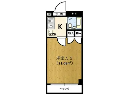 メイローズ市原(1K/3階)の間取り写真