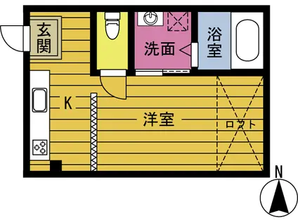 都町アルタビル(1K/4階)の間取り写真