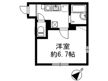 LEAVELL PORT鶴見CREA(1K/3階)の間取り写真