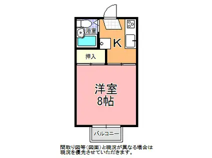 メゾン・タチハラ(1K/1階)の間取り写真