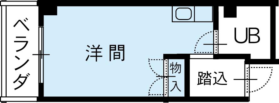 STハイツ(ワンルーム/1階)の間取り写真