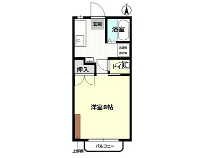 総社SフラッツG棟(1K/2階)の間取り写真