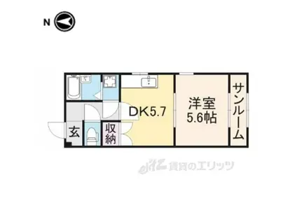 石田マンション(2DK/2階)の間取り写真