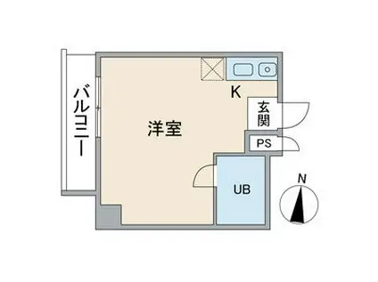 エクセルアビタシオン(ワンルーム/3階)の間取り写真