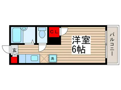 鈴木ハイツA棟(ワンルーム/1階)の間取り写真
