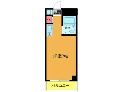 ジュメイラ千葉(ワンルーム/6階)の間取り写真