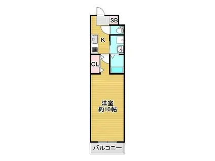 シナジーコート大正泉尾(1K/4階)の間取り写真