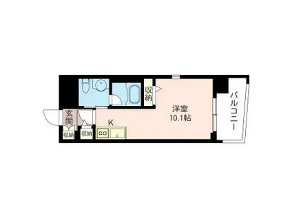 マストライフ日本橋本町(ワンルーム/2階)の間取り写真