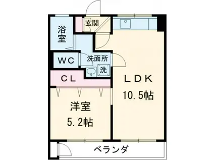 田中マンション(1LDK/3階)の間取り写真