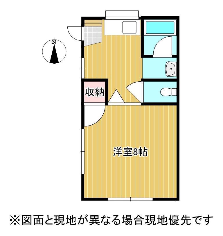 ベルメゾン(1K/1階)の間取り写真