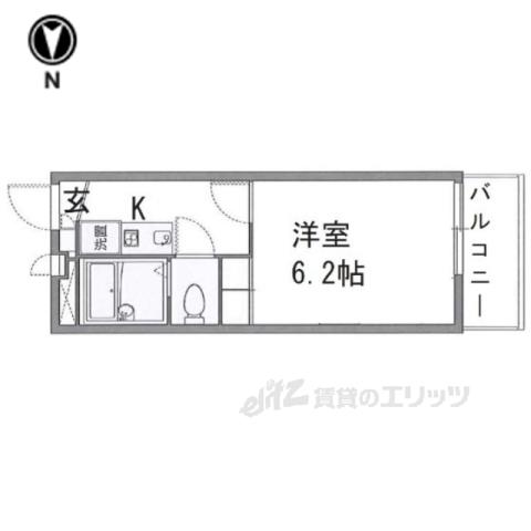 レオパレスアルモニⅠ(1K/3階)の間取り写真