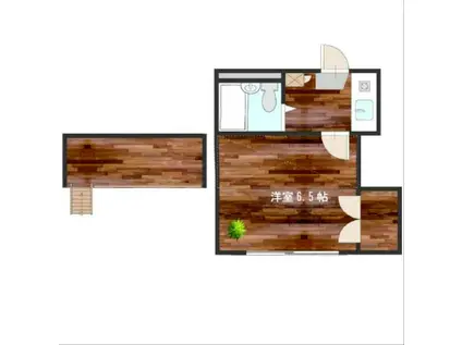 ユトリロ宮下町(1K/1階)の間取り写真